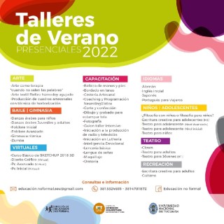 Talleres de Verano: opciones para vacacionar en Tucumán
